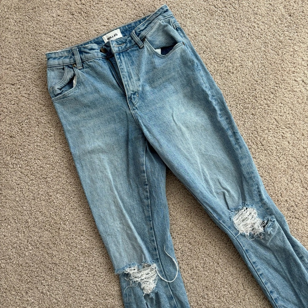 ROLLA’s Mid-High Rise Slim Distressed Denim - Picture 3 of 4